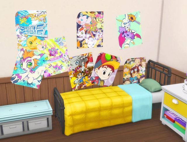 I Create Bedroom Sets For The Sims 4 Anime Posters For The Sims 4 I   Tumblr Pzg3kwBDUv1xzf6vgo2 640 