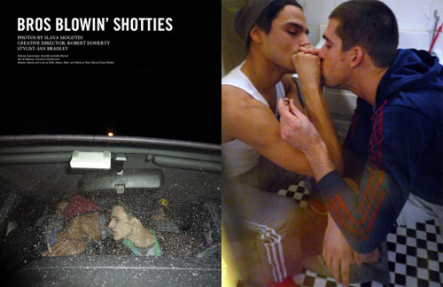 anotherhot:Slava Mogutin presents: “Bros Blowin’ Shotties”