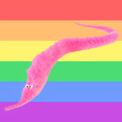 digivolve:worm on a pride flag baby!!!!