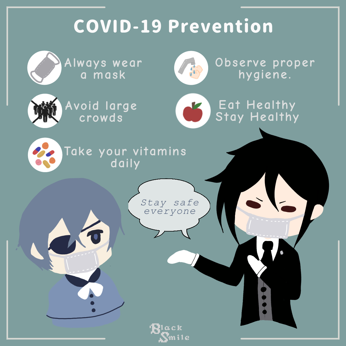 Black and Smile — ── ∙ COVID-19 Prevention ∙ ── We created ...