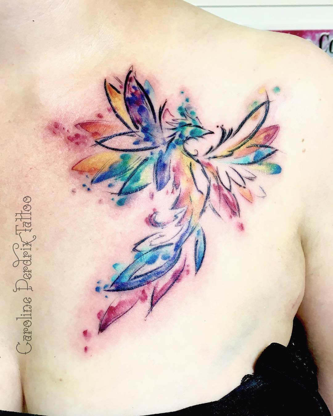 TATTOOS.ORG — Watercolor Phoenix Tattoo Artist: Caroline...