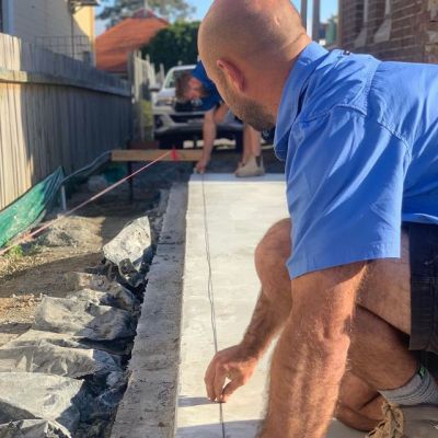 Getting the lines down on our freshly poured Chatswood slab