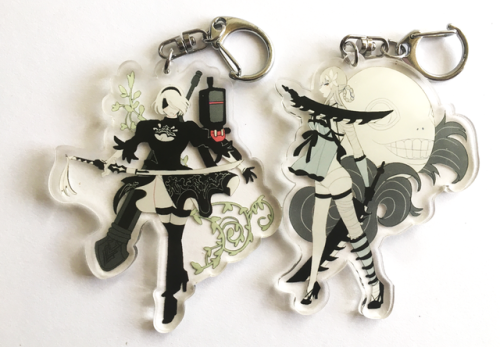 frothystars:keychains of yoko taro gurlzzzz ill be selling...