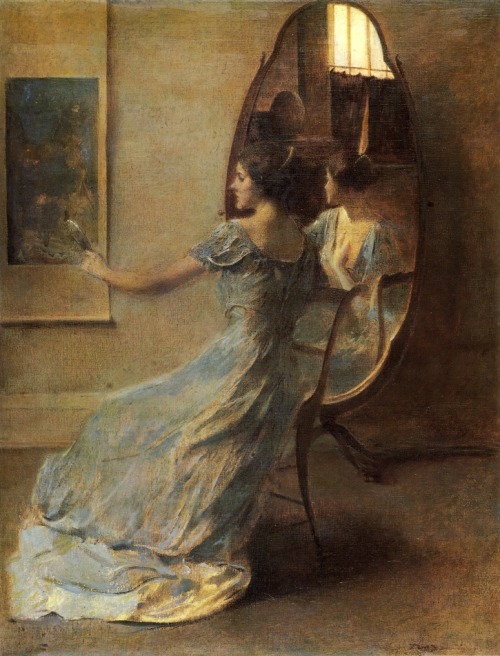 enchantedsleeper:Before the Mirror, Thomas Wilmer Dewing