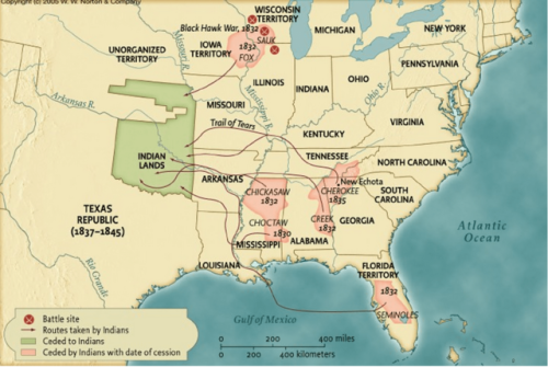 mapsontheweb:Native American Removal Map.