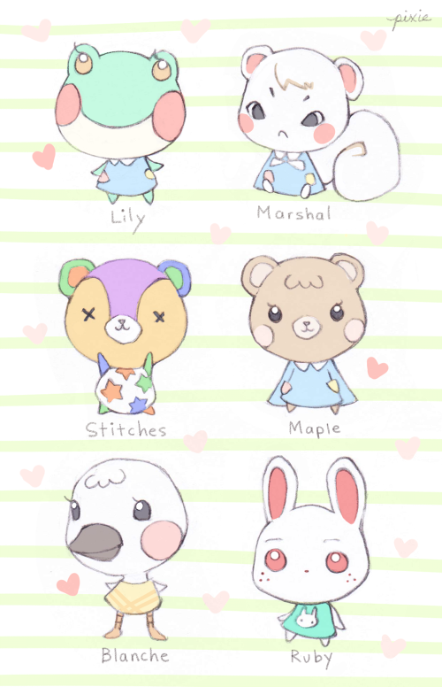 Some villagers from Animal Crossing! - mink & mango