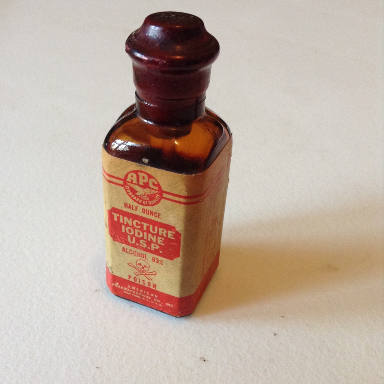 , Two Vintage Iodine Bottles McKesson’s Iodine