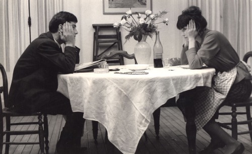 freckledkiddo:Jean-Claude Brialy and Anna Karina in “Une femme...