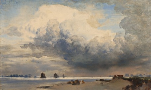 dutch painting cloudscape riverscape