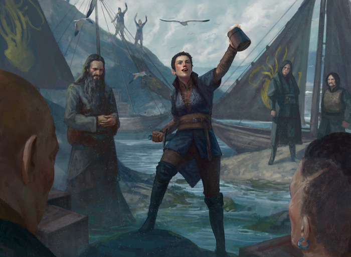 Ironborn Kingsmoot Asha Greyjoy Illustration Of A Card