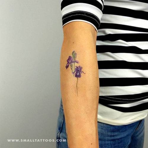 Iris temporary tattoo designed by tattoo artist Mini Lau, get it... flower;minilau;iris;nature;temporary