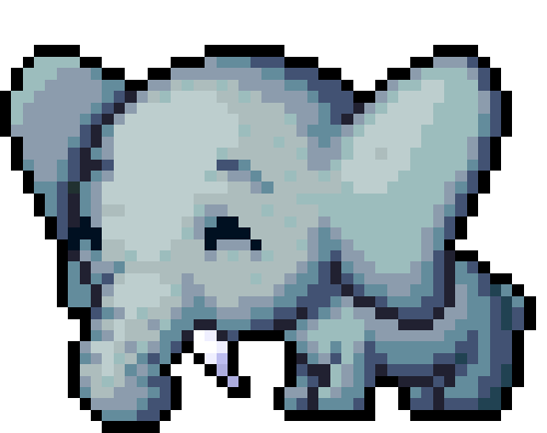 pixel art elephant gif WiffleGif.
