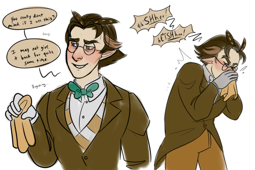 some Bla/thers doodles because i want nothing more than to take care of this doofy owl while he has a terrible cold.