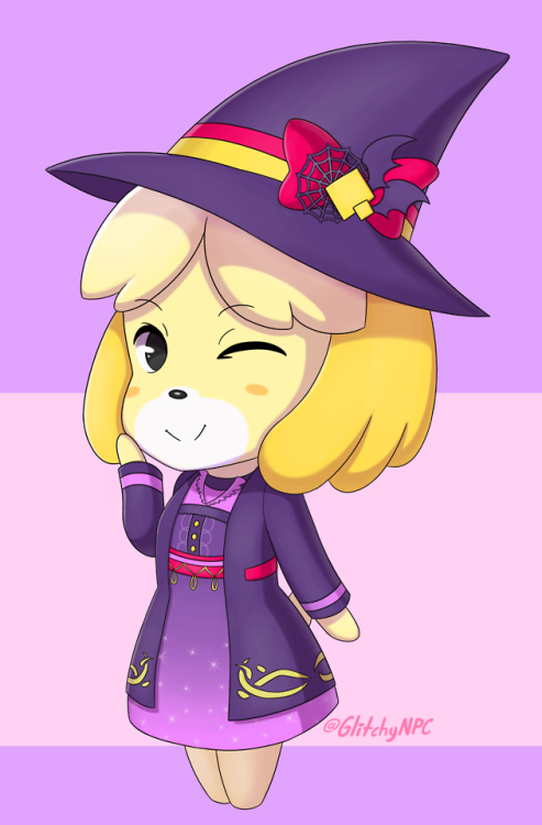 glitchynpc:Isabelle! + Spoopy Version! (spuppy?)I love her!...