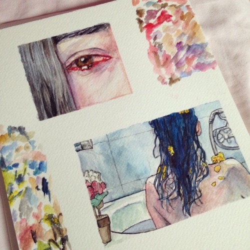 journalluvv:Practicing with watercolours Art Instagram:...