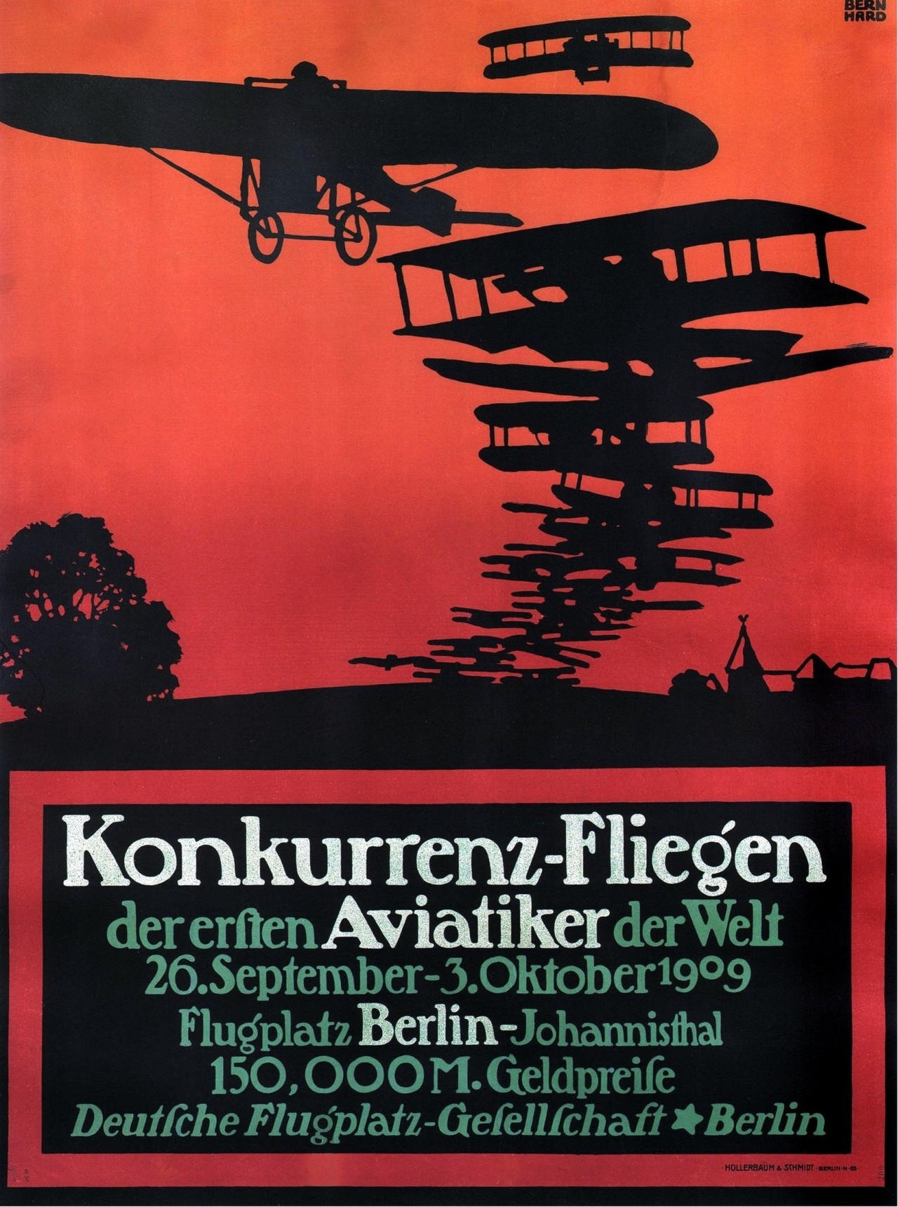 1909 Konkurrenz-Fliegen der erften Aviatiker der Welt 