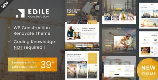 Edile v1.0 – Construction WP Nulled