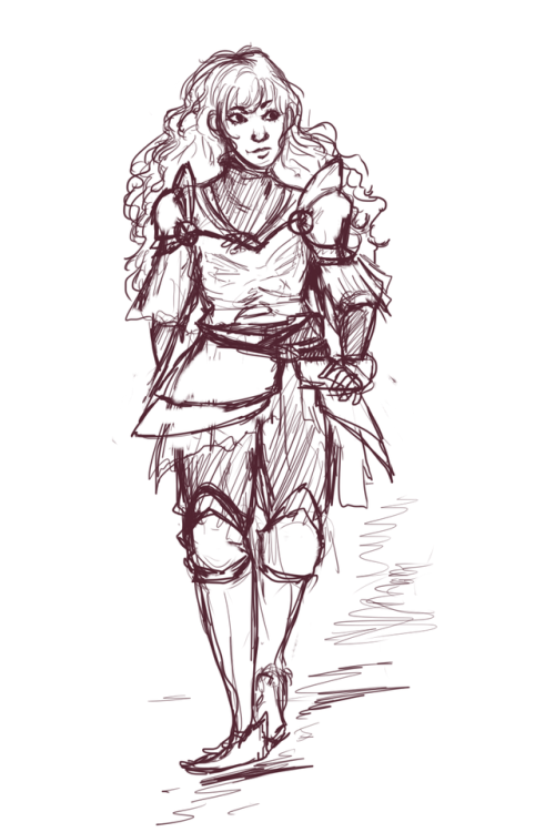 sketchlijn:Hey I only draw girls, but girls in armour… thats...