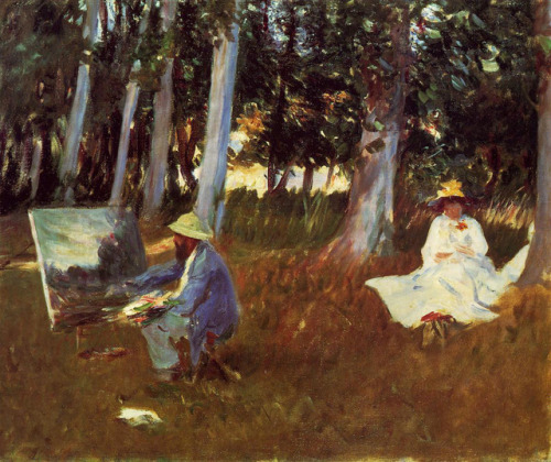 artist-sargent:Claude Monet Painting by the Edge of a Wood,...