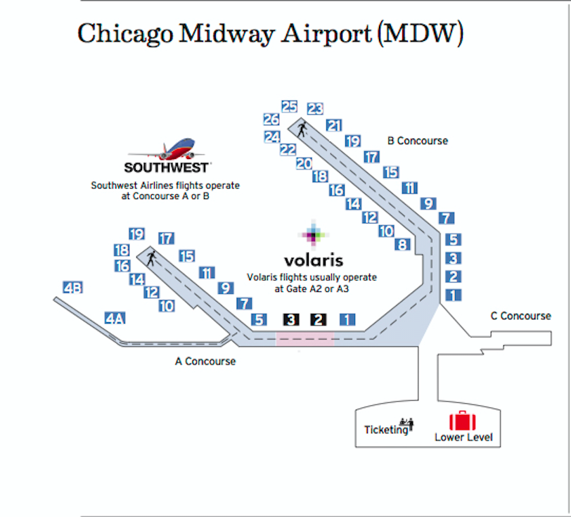 map of southwest airlines airports
