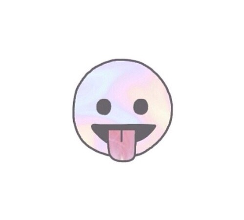 transparent overlay emoji smiley face smile tongue pale pastel vintage indie high weed