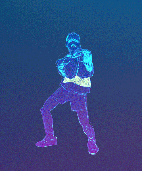 Неоновый человек танцует. Анимированный аватар. Крутые гифки. Танцор неон.