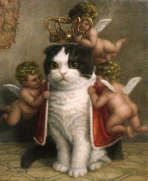 sakrogoat:Tokuhiro Kawai - Cat with Angels 