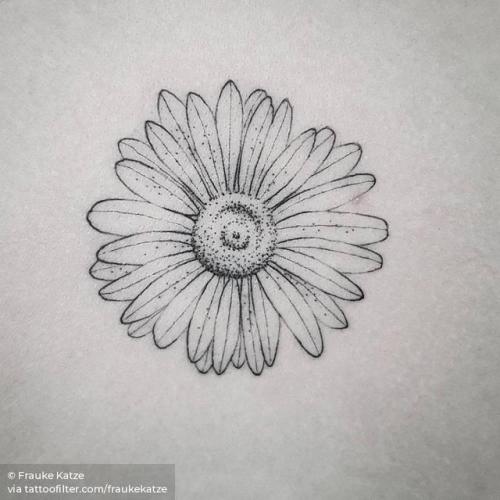 By Frauke Katze, done in Essen. http://ttoo.co/p/30375 flower;fine line;sunflower;fraukekatze;small;line art;back;back of neck;facebook;nature;blackwork;upper back;twitter;illustrative