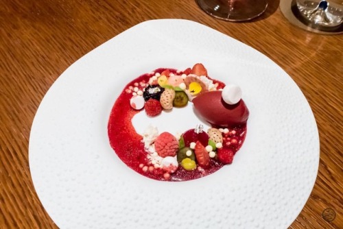 „Early Summer“ Berries, Buttermilk, Lime. Dessert at 3* Michelin...