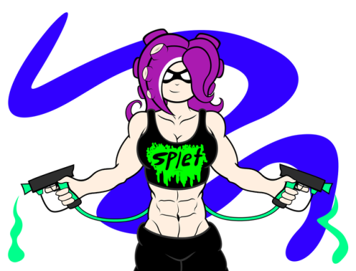 Felt like drawing an older buff Octoling.