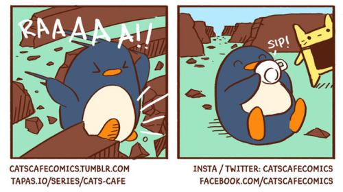 catscafecomics:Nothing stands in the of Penguin and his...