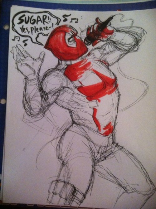 lunarinferno:Various Deadpool & Spidey sketches I’ve done...