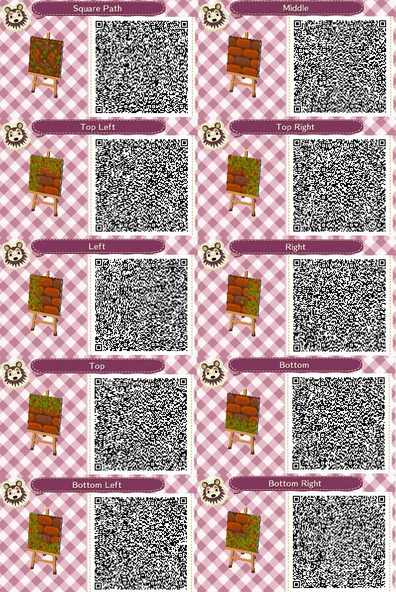 Animal Crossing New Horizon Leaf Qr Code Paths Growlithe