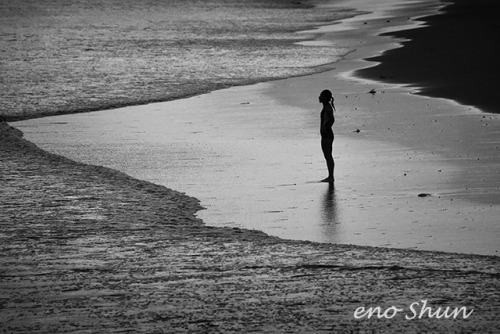 Black and White original ocean human Japan