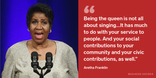 businessinsider:Aretha Franklin’s most inspirational quotes on...