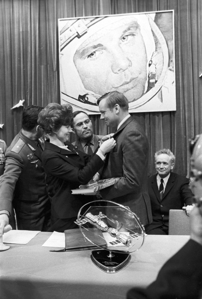 Valentina Tereshkova and Neil Armstrong