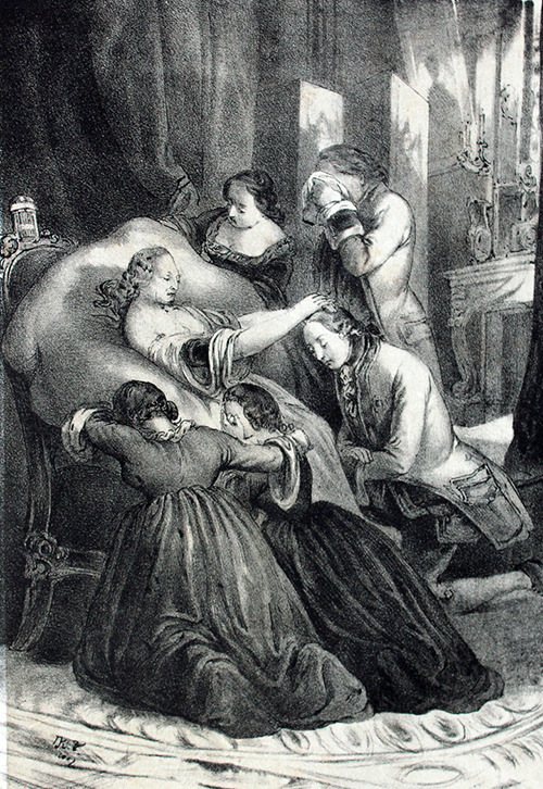 Maria Theresa Blesses Her Children on her Deathbed. 1846.
[source: Ebay.de]