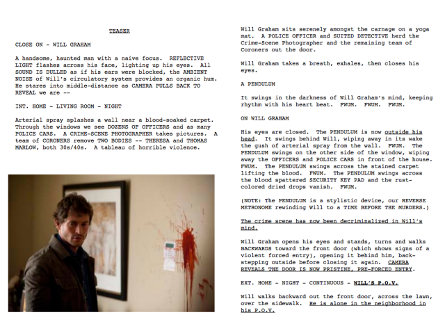 Hannibal — Read The Entire Script From Episode 101: Aperitif