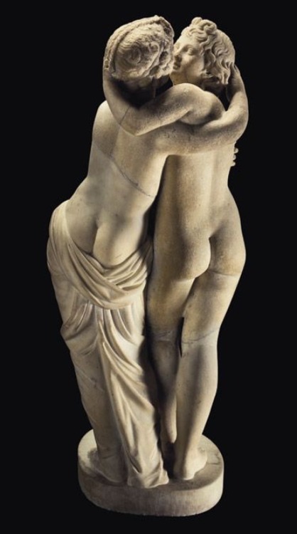 templeofapelles:Cupid (Eros) and Psyche Embracing,Roman marble,...