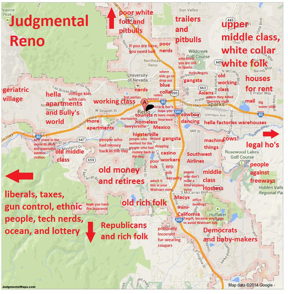 Reno Neighborhoods Map
