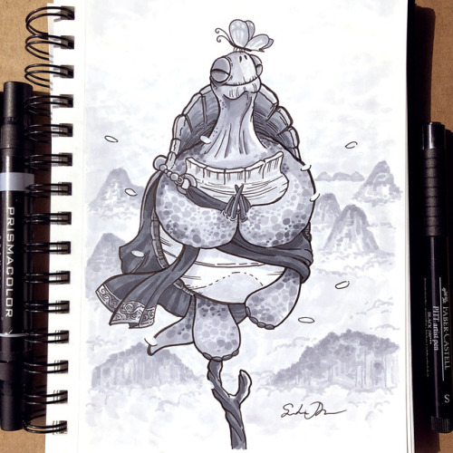 tsaoshin:Inktober Day 2 - Tranquil.  I drew a very tranquil...