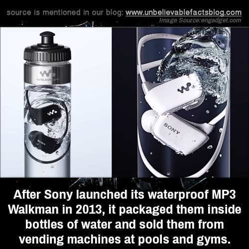 unbelievable-facts: After Sony launched its waterproof MP3...