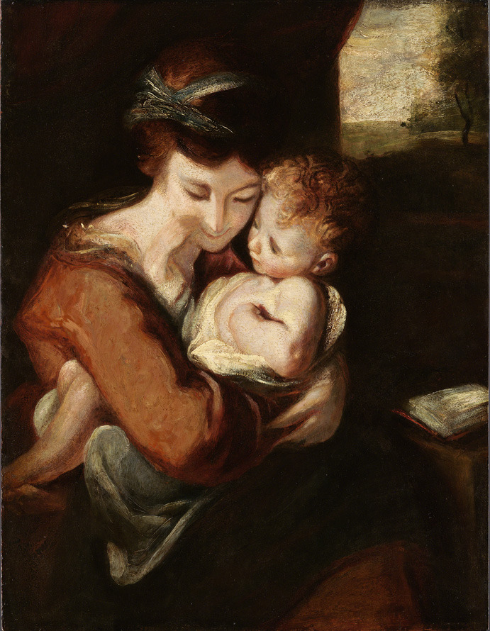Virgin and Child, 1770s, Joshua Reynolds. (1723 - 1792)
- Oil on Panel -