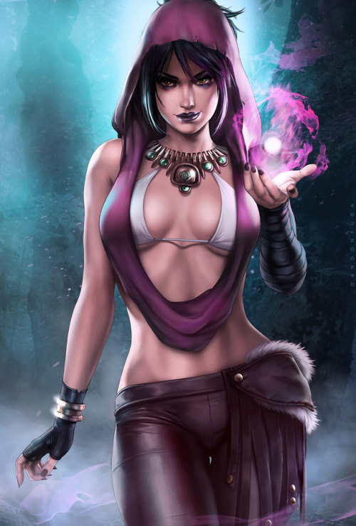 dandon-fuga:Morrigan from Dragon AgeNSFW...