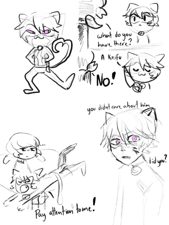 Sidsinning Doodles For A Yandere Chat Blanc