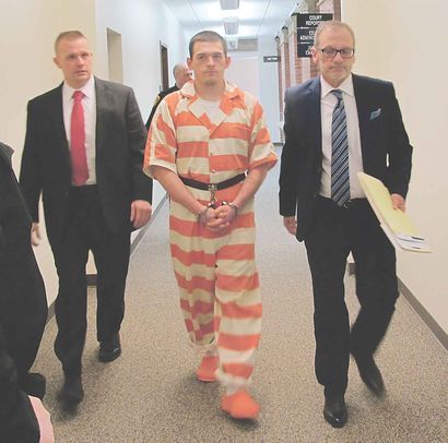 orange and white striped jumpsuit
