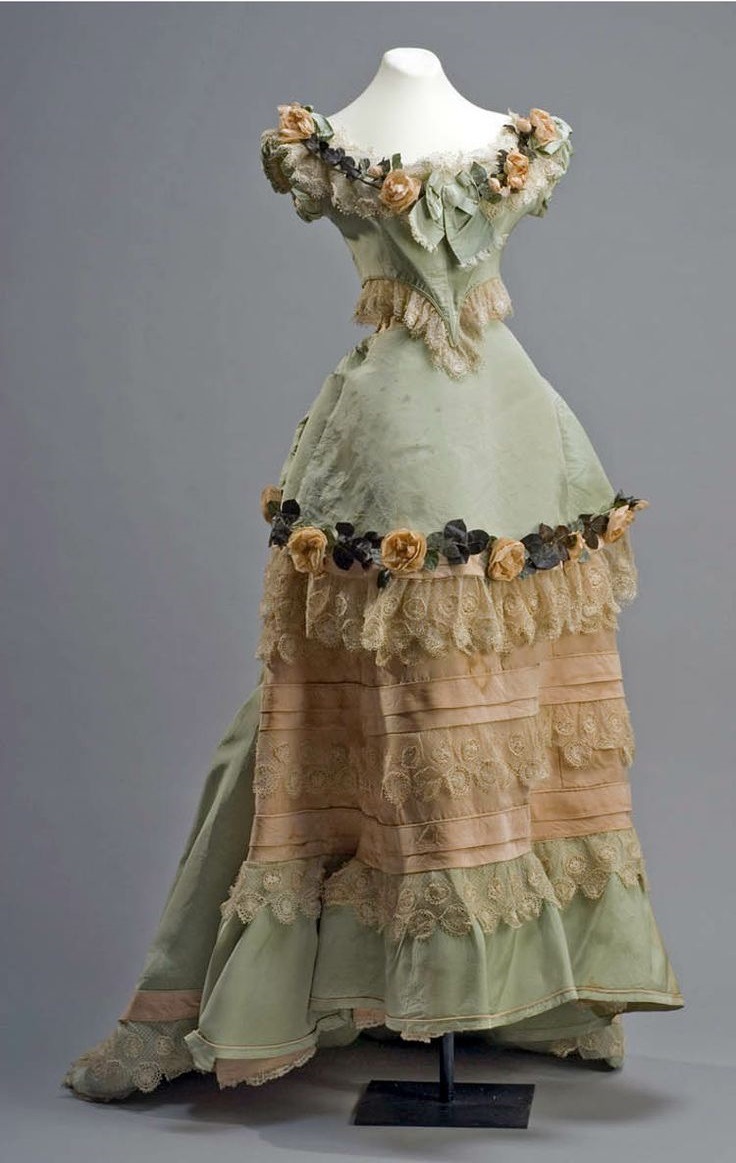 The Me I Saw Evening Dress Late 1800s Paris France 