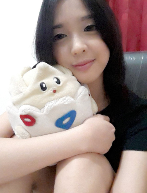 celestinechan:Happy weekend people!Me hugging my little cute...