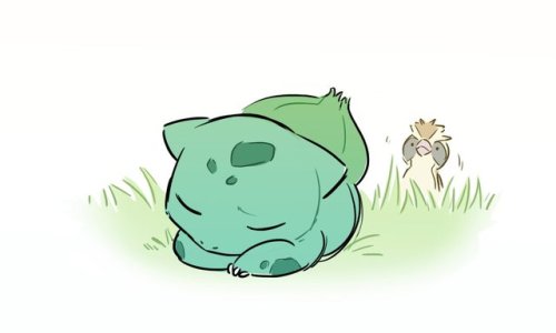 bulbasaur-propaganda:Pidgey used hug!Artist:  @erkshnrt /...