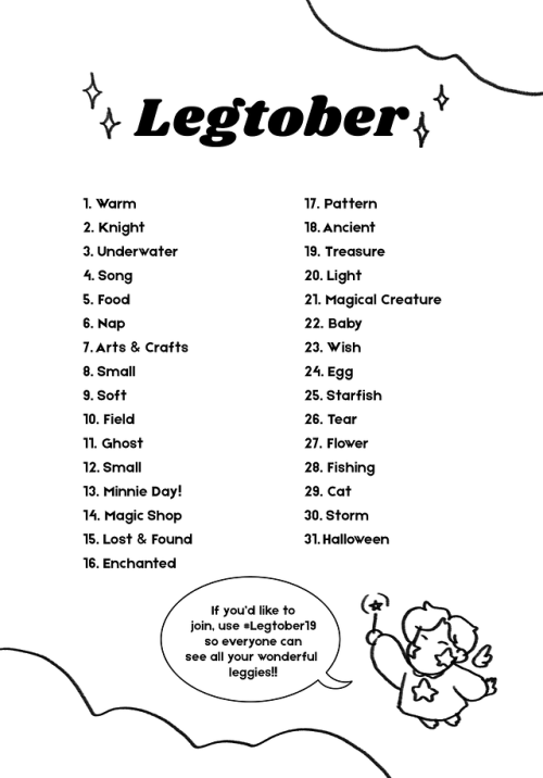 raisingmylegson:Hello friends!! I’ll be doing Legtober again...